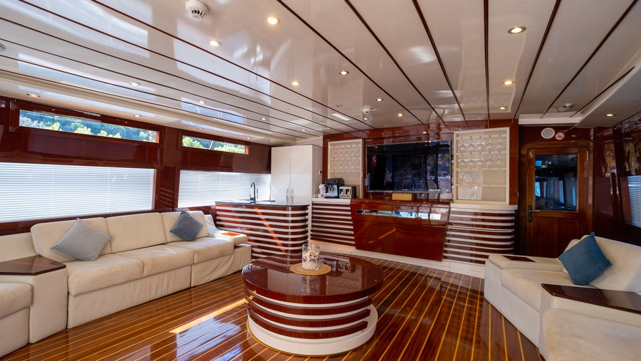 Interior design of luxury yacht esma sultan